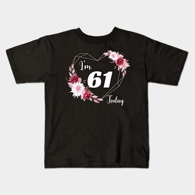 61st Birthday Born In 1962 Kids T-Shirt by Inkwork Otherworlds